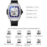 CHENXI Luxury Sport Quartz Watch - Silicone Strap & Waterproof 4