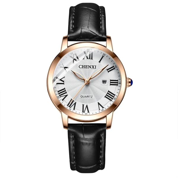 CHENXI Leather Quartz Ladies Watches Top Brand Luxury Casual Watch for Women Waterproof Fashion Leather Analog Womens Wristwatch 9