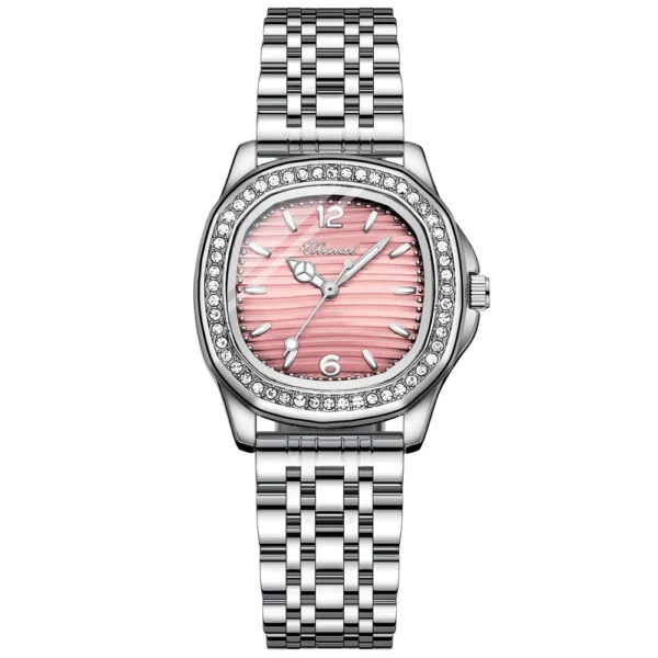 CHENXI Top Brand Luxury Rhinestone Women Watches Dress Waterproof Luminous Quartz Ladies Watch Square Wristwatch Female Reloj 12