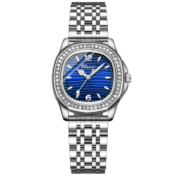 CHENXI Top Brand Luxury Rhinestone Women Watches Dress Waterproof Luminous Quartz Ladies Watch Square Wristwatch Female Reloj 8