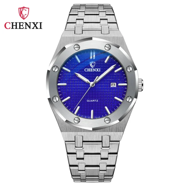 Mens Wacthes High Quality Waterproof Calendar Quartz Watch Men Original Stainless Steel Fashion Luminous Wristwatch Gifts Men 1
