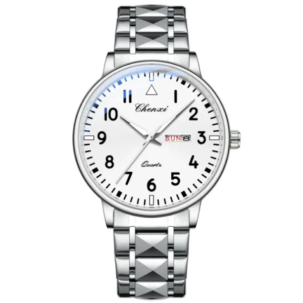 CHENXI New Top Brand Luxury Mens Watches Luminous Waterproof Stainless Steel Watch Quartz Men Date Calendar Business Wristwatch 7