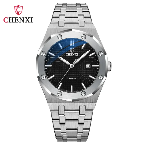 Mens Wacthes High Quality Waterproof Calendar Quartz Watch Men Original Stainless Steel Fashion Luminous Wristwatch Gifts Men 7