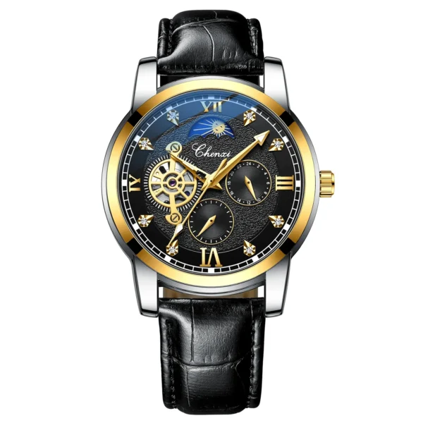 CX-8859 CHENXI Luxury Brand Watch Men Automatic Mechanical Tourbillon Clock Waterproof Leather Business Wristwatches Relogio 9