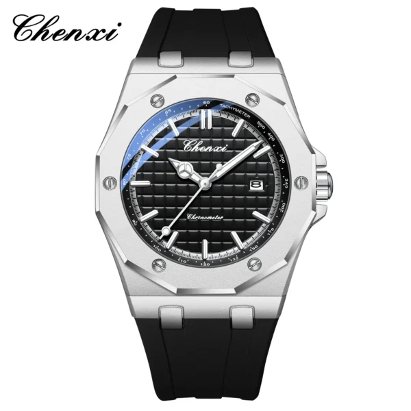 CHENXI 8268 Men's Luxury Watch Top Brand Compact Silicone Waterproof Calendar Night Light Men's Texture Watch Gift reloj hombre 8