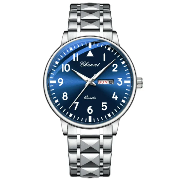 CHENXI New Top Brand Luxury Mens Watches Luminous Waterproof Stainless Steel Watch Quartz Men Date Calendar Business Wristwatch 8